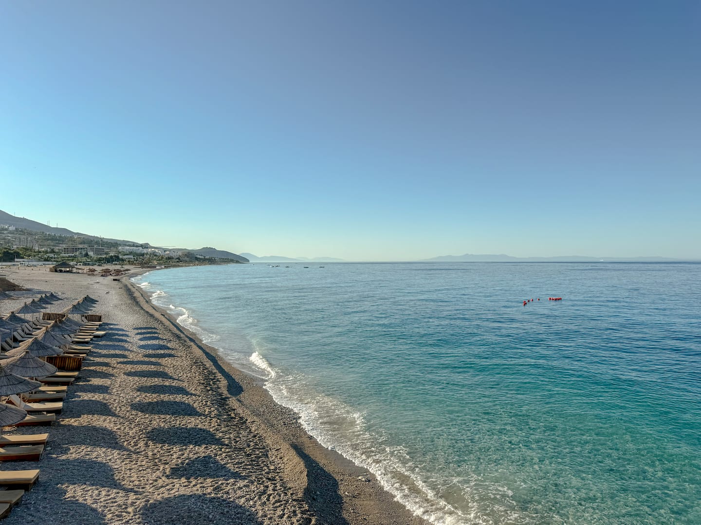 Drymadhes Beach on the Albanian Riviera, one minute from Villa 4.